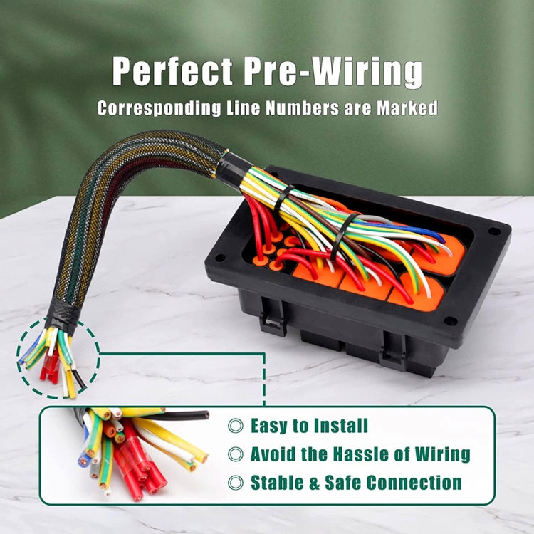 12V 4 Pin 汽車防水6路改裝保險絲和繼電器盒 帶預接線