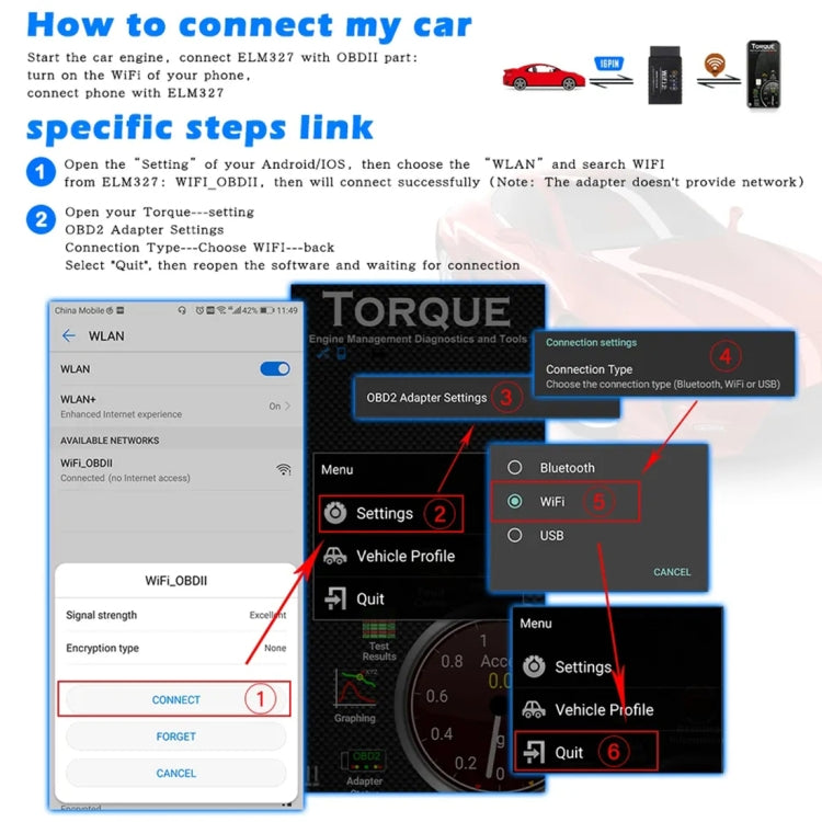 OBD II ELM327 WiFi V1.5 汽車故障診斷儀 不帶光盤