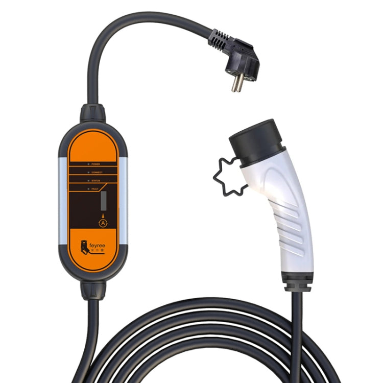 Feyree 便攜式可調節電流鋁合金款新能源汽車Type 2充電器, 插頭: Type 2