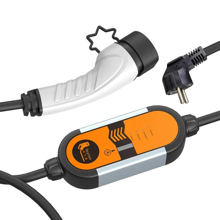 Feyree 便攜式可調節電流鋁合金款新能源汽車Type 2充電器, 插頭: Type 2