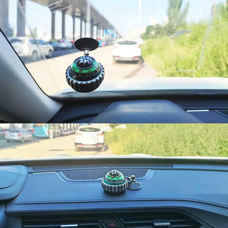 LC530 車載指南球指南針汽車飾品 帶吸盤
