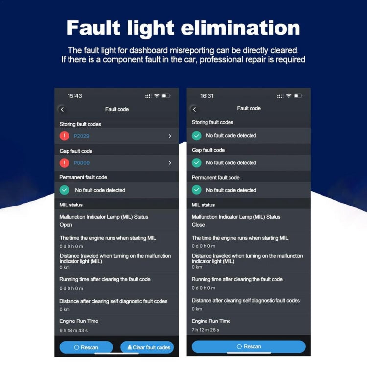 V30 12V 汽車OBD2 ELM327藍牙連接故障診斷儀