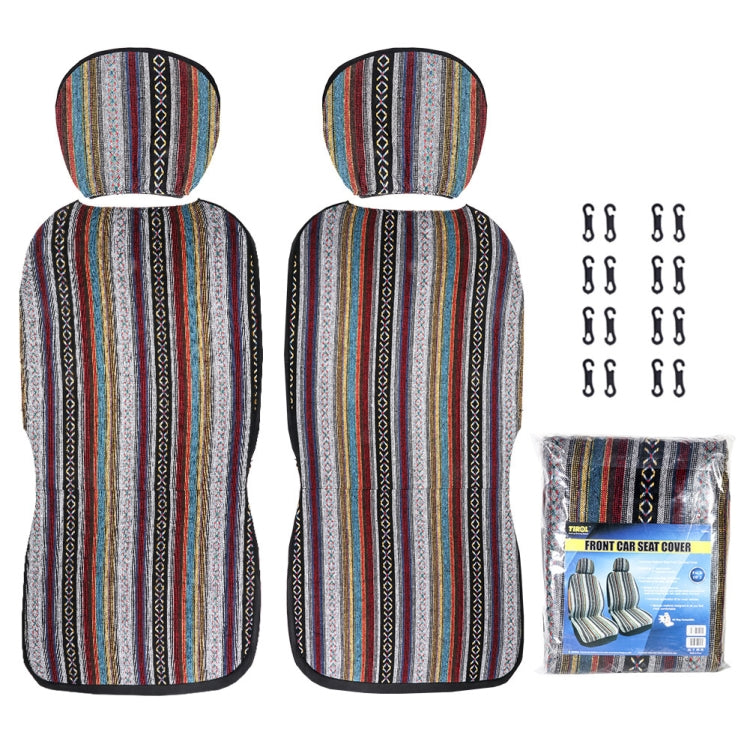 TIROL T25941 通用汽車民族風雙前座椅保護套
