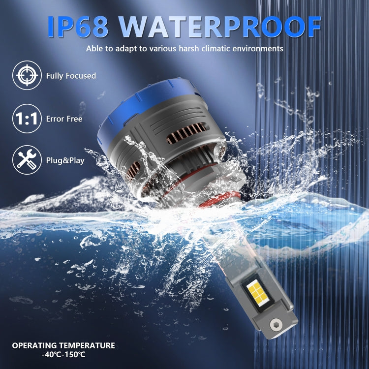 P13 一對裝 9006 / HB4 DC10-32V / 60W / 6000K / 6500LM 車載液態金屬LED大燈