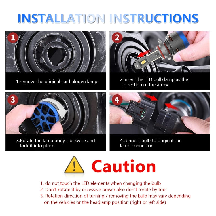 P13 一對裝 9006 / HB4 DC10-32V / 60W / 6000K / 6500LM 車載液態金屬LED大燈