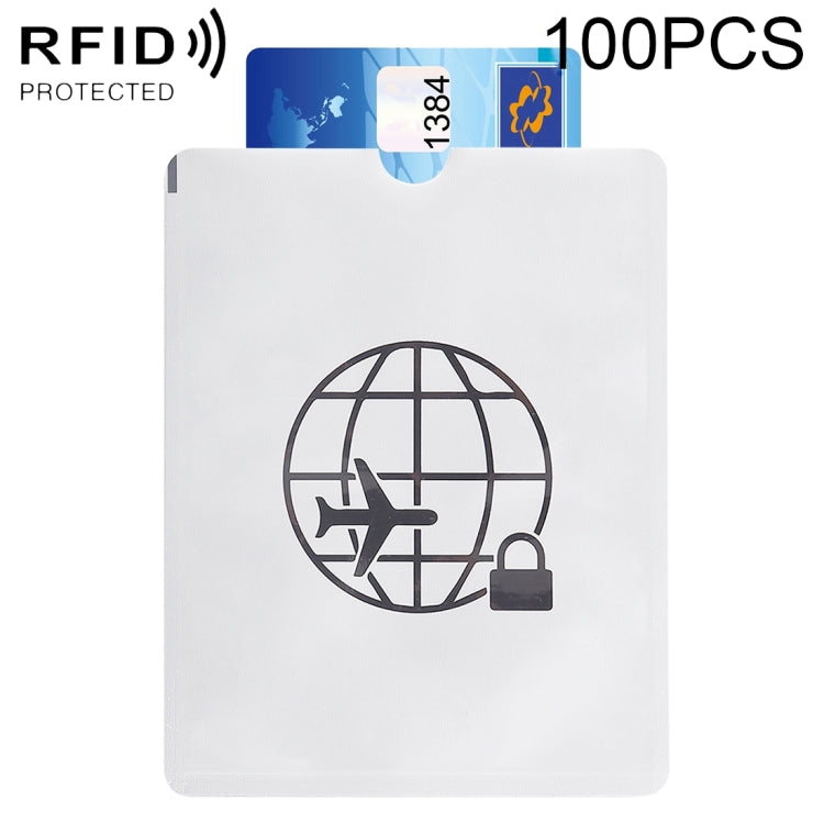 100pcs Aluminum Foil Anti Theft RFID Blocking Sleeve Passport Passbook Protector, Size: 13.5*10.5cm