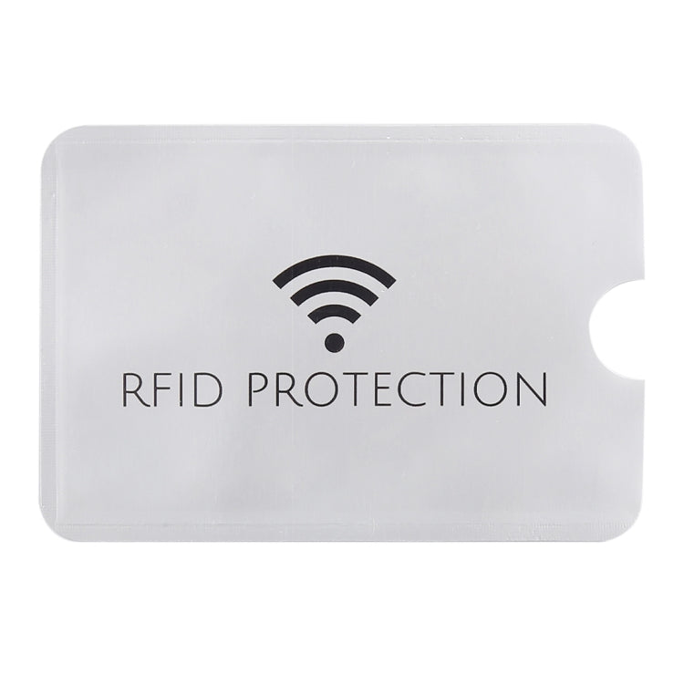 100pcs Aluminum Foil Anti Theft RFID Blocking Sleeve Card Protector, Size: 9.1*6.3cm