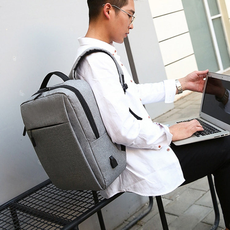 POFOKO 都市系列 大容量防水牛津布商務休閑雙肩包,外置USB充電設計 適用於15.6英寸筆記本電腦