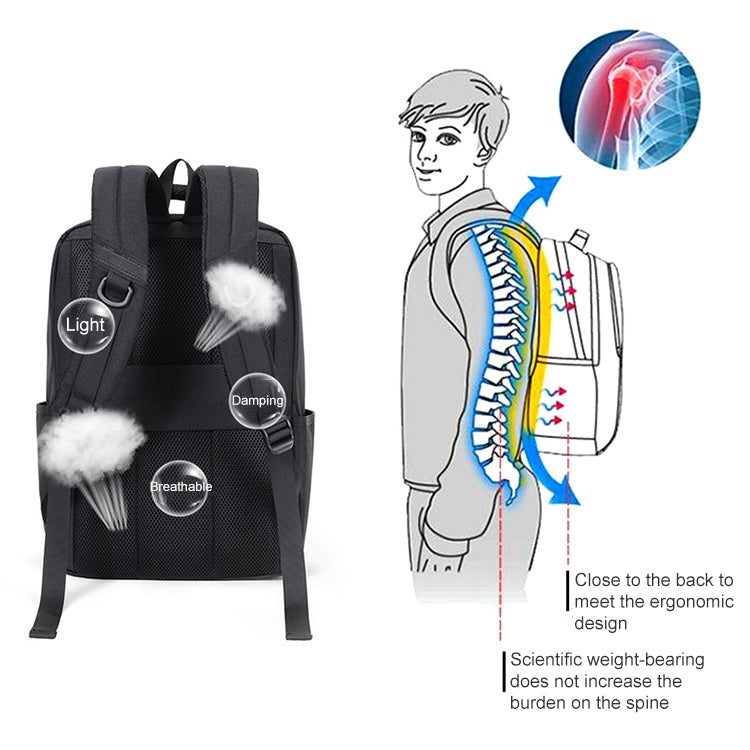 cxs-610 多功能牛津布商務雙肩包 筆記本電腦包