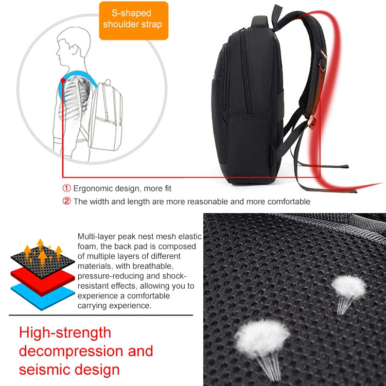 cxs-610 多功能牛津布商務雙肩包 筆記本電腦包