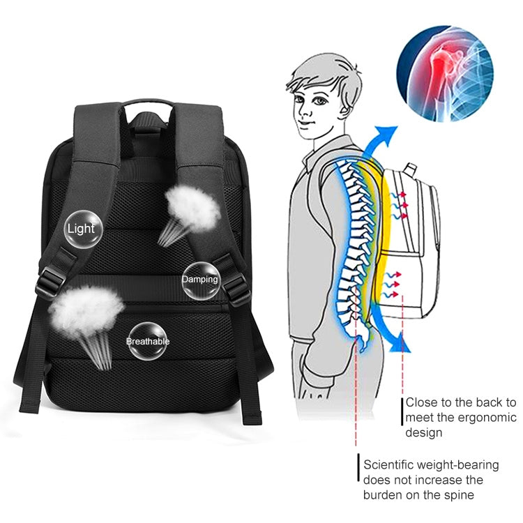 cxs-618 多功能牛津紡商務雙肩包 筆記本電腦包