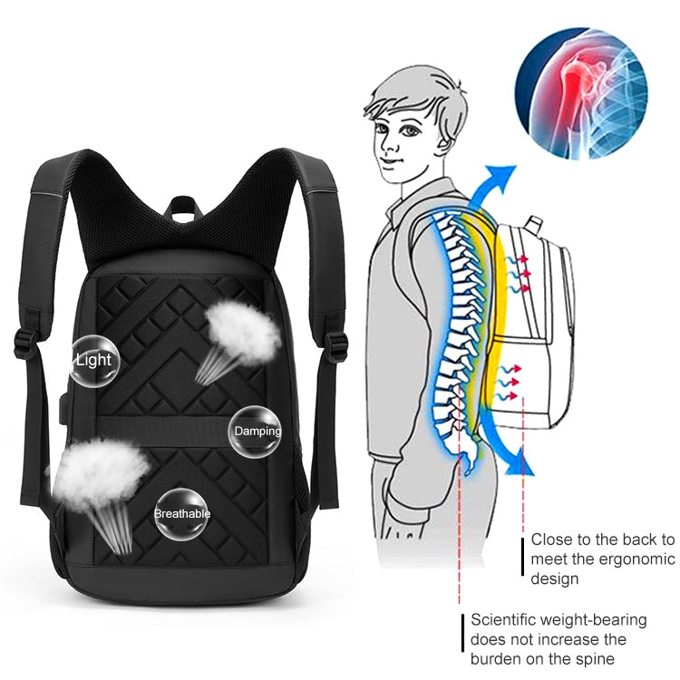 cxs-621 多功能牛津紡雙肩包 筆記本電腦包