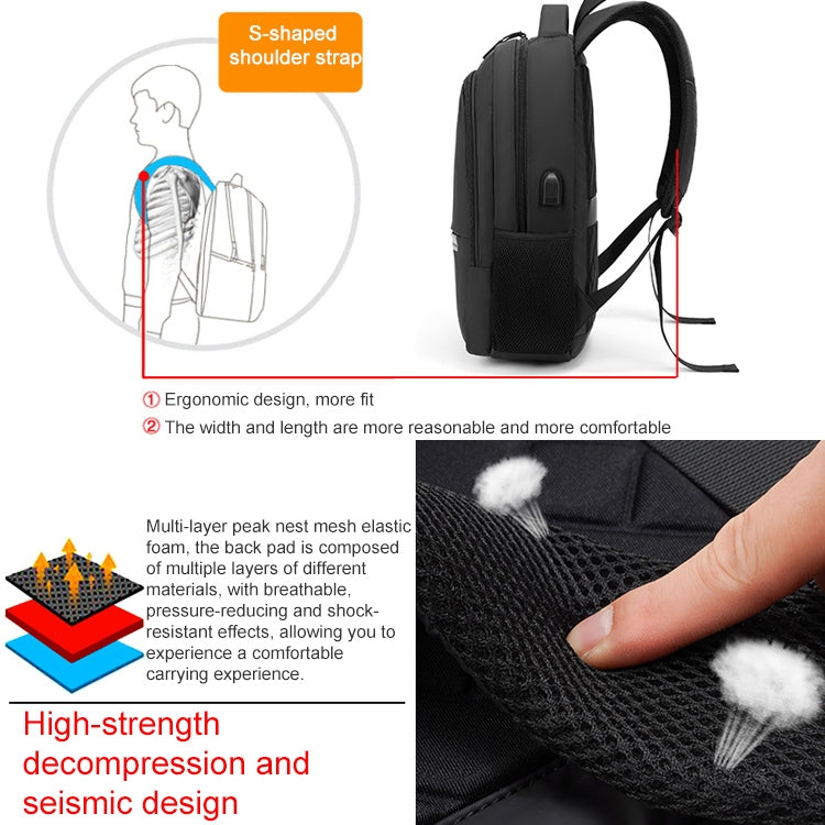 cxs-621 多功能牛津紡雙肩包 筆記本電腦包