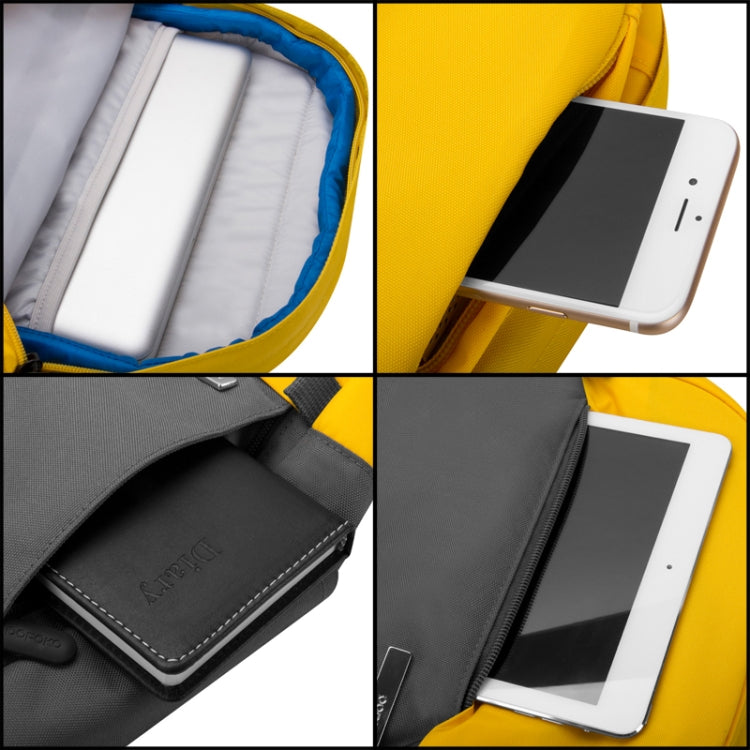 POFOKO XY 14-15.4英寸 時尚拼色多功能背包電腦包 尺寸：M