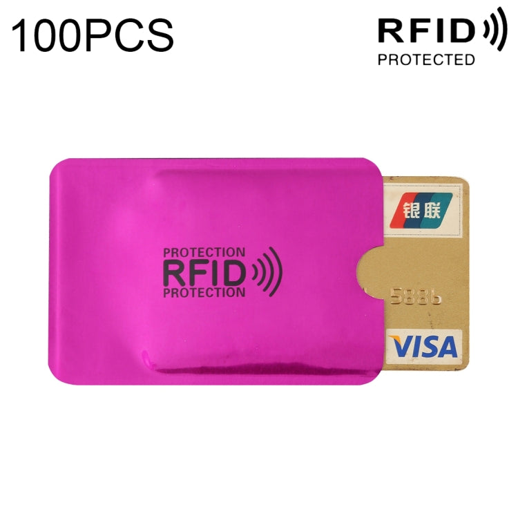 100pcs Aluminum Foil RFID Blocking Credit Card ID Bank Card Case Card Holder Cover, Size: 9 x 6.3cm