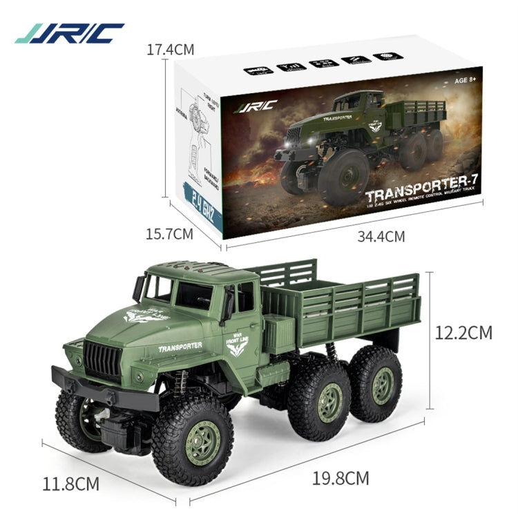 JJR/C 1:18 2.4Ghz 4頻道 遙控東風七號六輪軍事卡車 汽車玩具