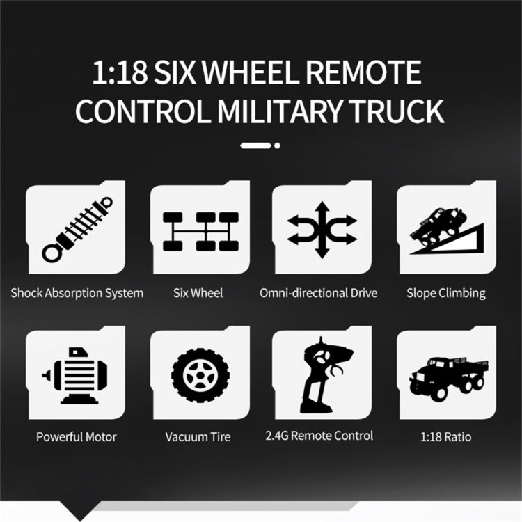 JJR/C 1:18 2.4Ghz 4頻道 遙控東風七號六輪軍事卡車 汽車玩具