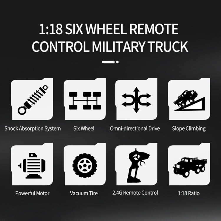 JJR/C 1:18 2.4Ghz 4頻道 遙控東風八號六輪軍事卡車 汽車玩具