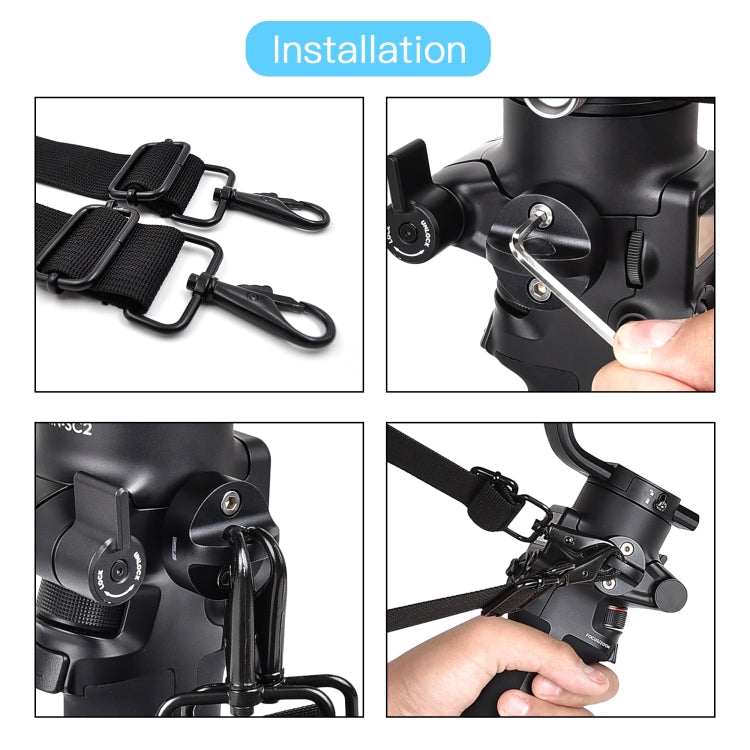 STARTRC 適用於DJI大疆如影DJI RS 2 /RSC 2單手持微單穩定器專用 加厚減壓掛繩掛帶