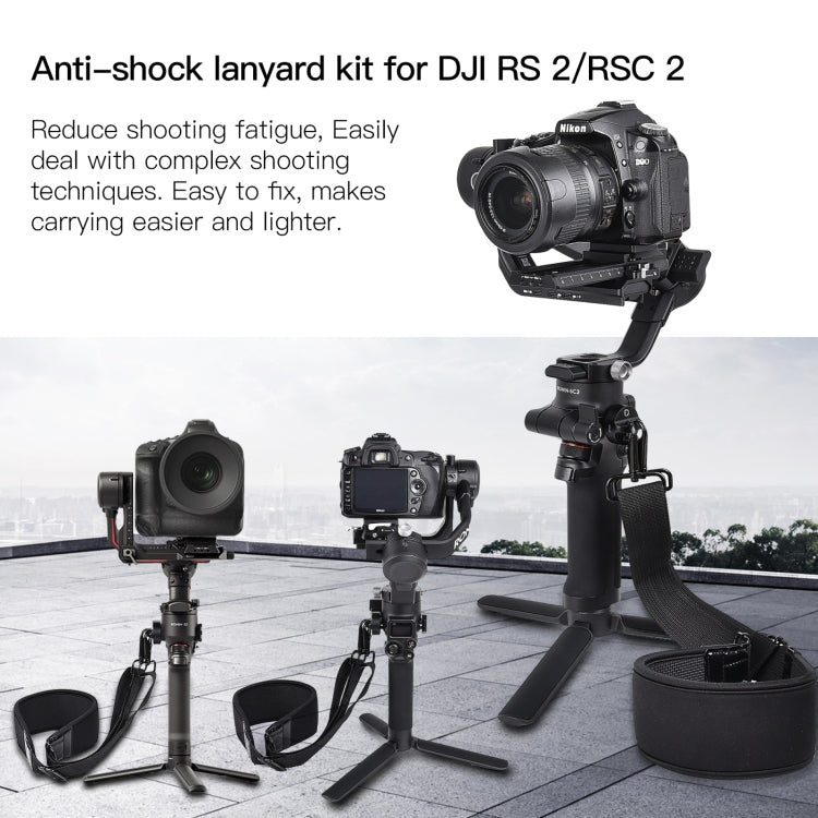 STARTRC 適用於DJI大疆如影DJI RS 2 /RSC 2單手持微單穩定器專用 加厚減壓掛繩掛帶