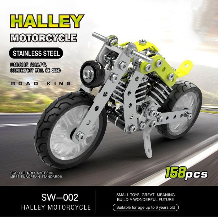 哆來趣 SW-002 158塊一賣 DIY不銹鋼哈雷摩托車拼裝積木, SW-002 Halley Motorcycle
