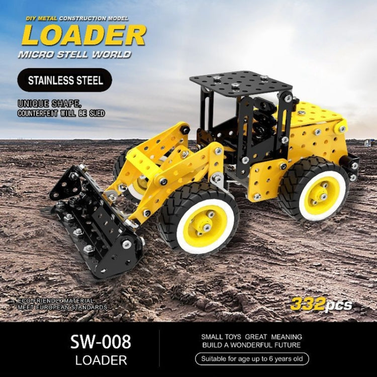 哆來趣 SW-008 332塊一賣 DIY不銹鋼裝載機拼裝積木, SW-008 Car Loader
