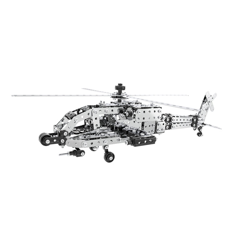 哆來趣 SW-021 DIY不銹鋼阿帕奇武裝直升機拼裝積木, SW-021 AH-64 Helicopter Gunship