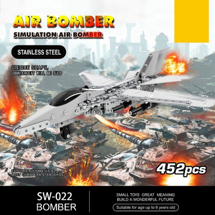 哆來趣 SW-022 DIY不銹鋼轟炸機拼裝積木, SW-022 Bombing Plane