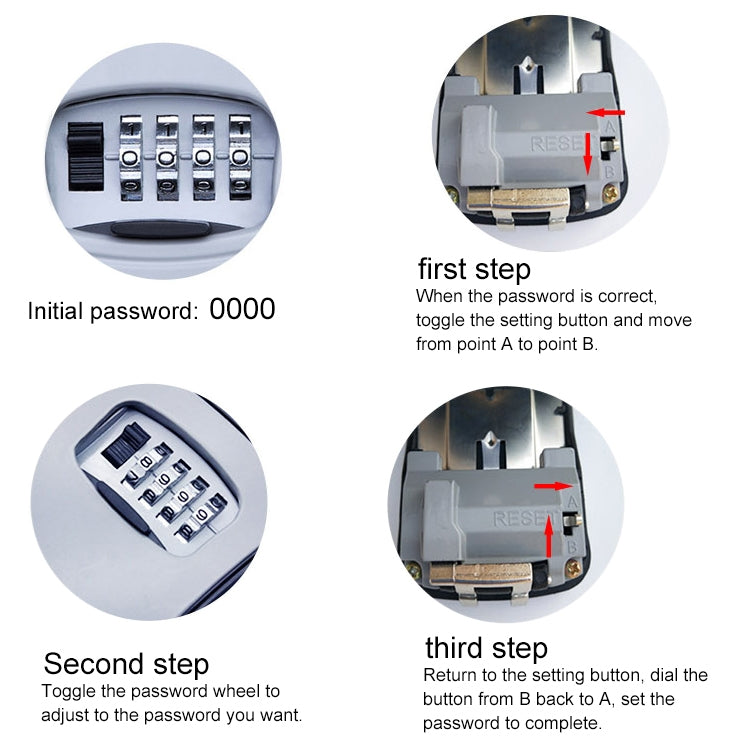大號密碼鎖金屬收納盒 別墅壁掛式鑰匙存放盒防盜保險箱