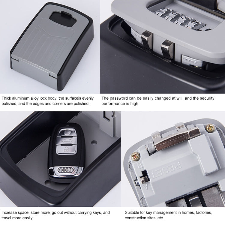 大號密碼鎖金屬收納盒 別墅壁掛式鑰匙存放盒防盜保險箱