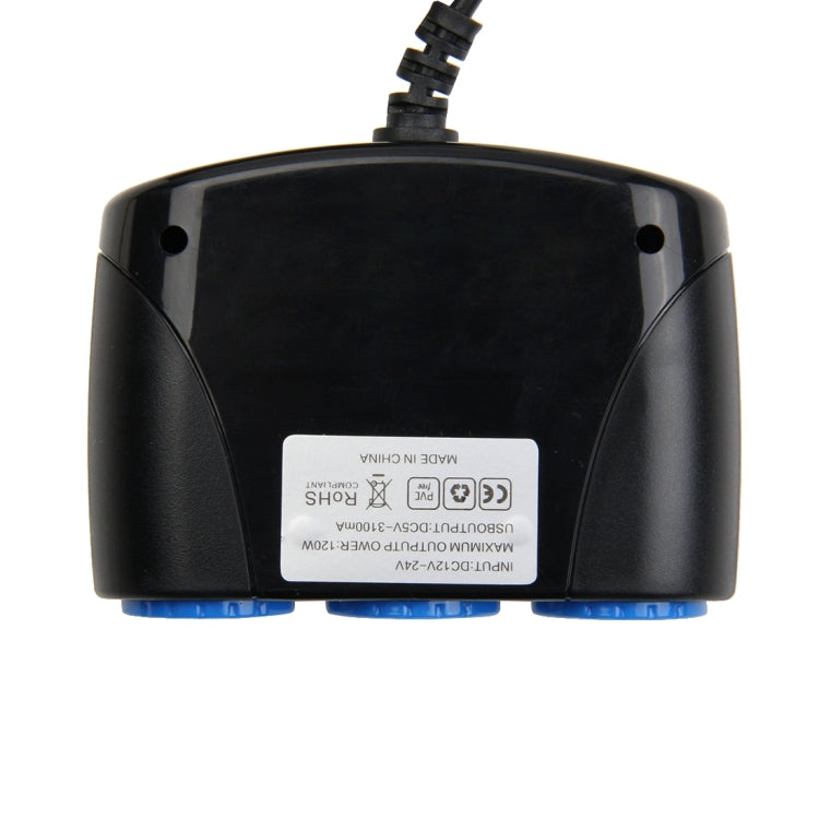 12-24V 3.1A  3個USB口&3個點煙器車充