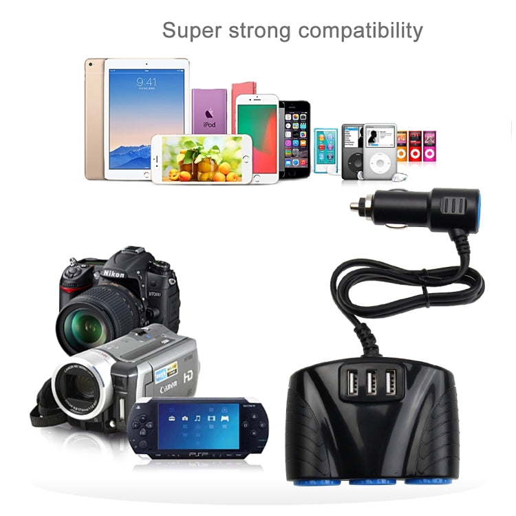 12-24V 3.1A  3個USB口&3個點煙器車充