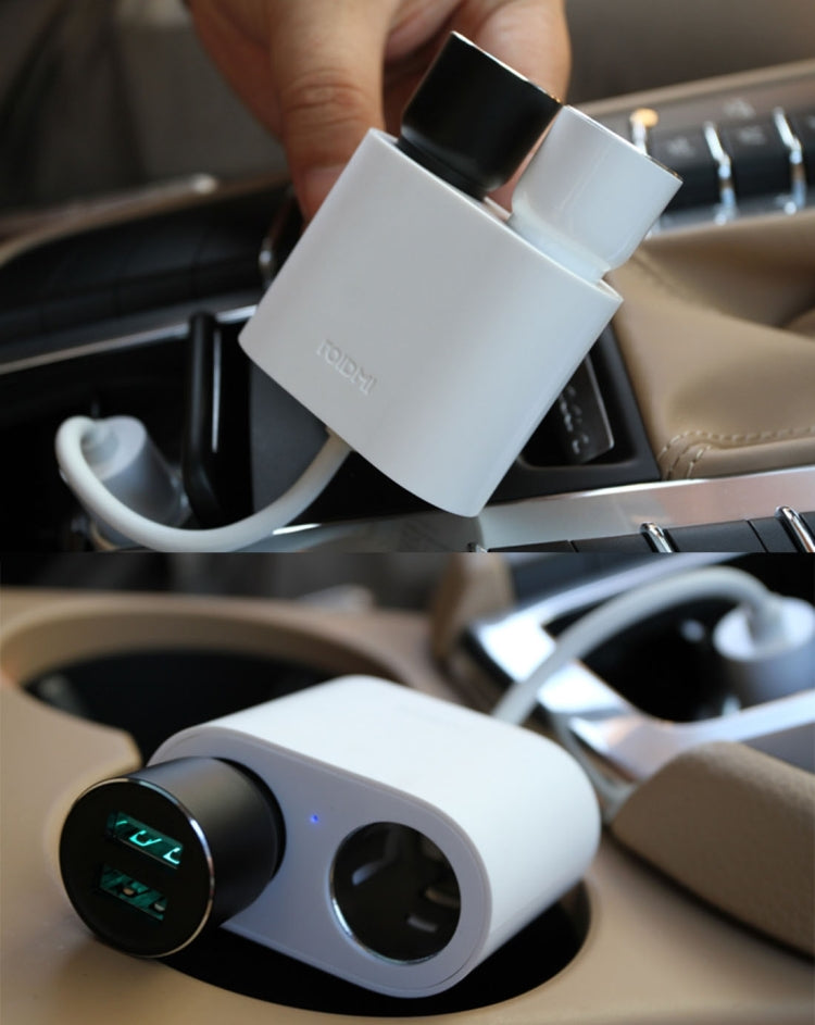 小米有品 睿米一拖二 點煙器+車載充電器  120W 10A 雙USB口
