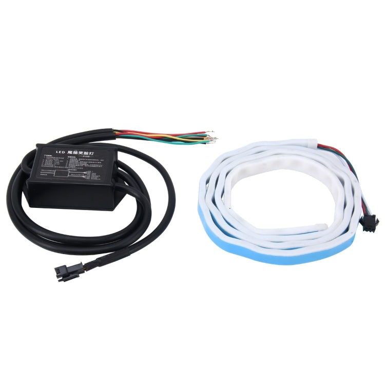 1.5m汽車通用防水彩光尾箱燈 紅光剎車燈 黃光轉向燈帶流水效果