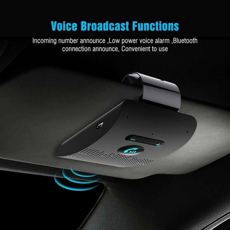 SP09 車載藍牙V4.2免提多點電話揚聲器，支持語音輸出&振動傳感器