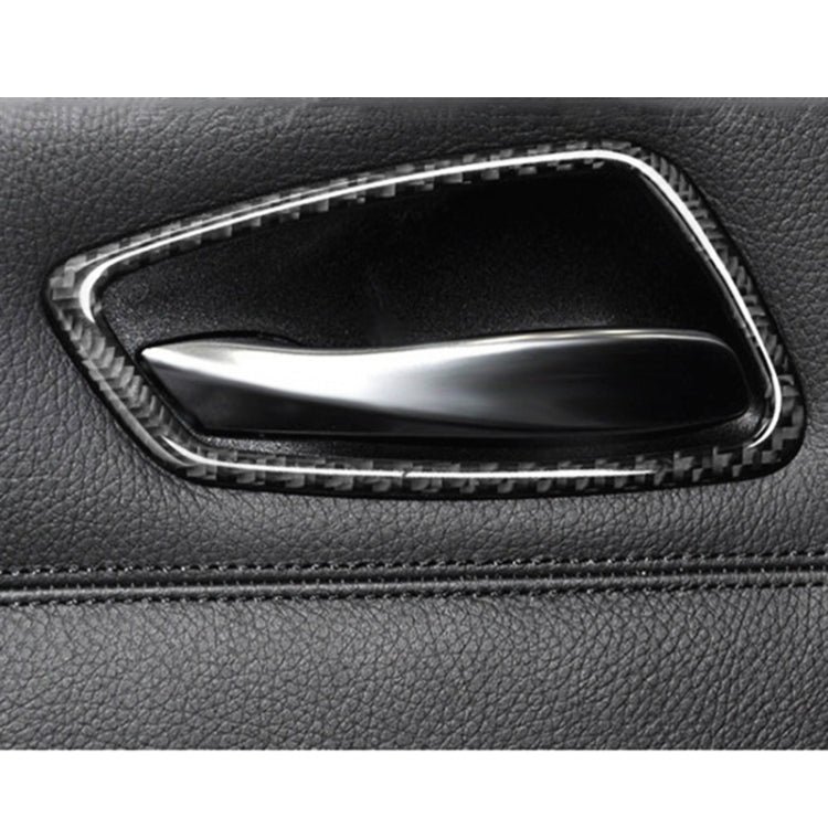 1套賣 適用於寶馬 E90 / E92 / E93 2005-2012 車門內拉手貼紙 汽車內拉手純色碳纖維裝飾框