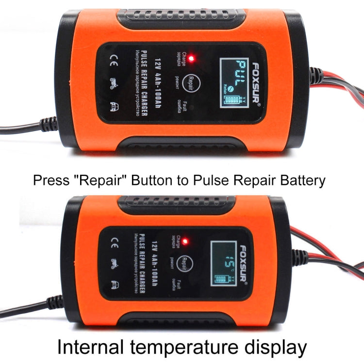 12V 6A 摩托車汽車電瓶智能通用充電器, 長度：55cm, 英規