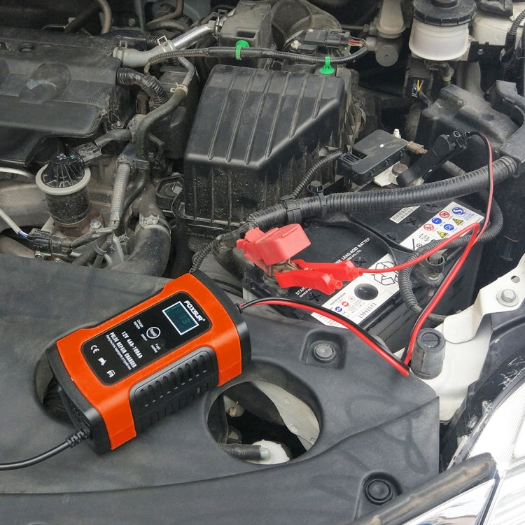 12V 6A 摩托車汽車電瓶智能通用充電器, 長度：55cm, 英規