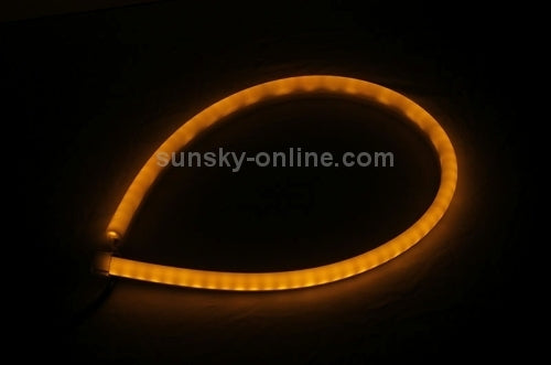 12V車載導光軟燈條，白光+黃光，長度：85厘米，2根一裝