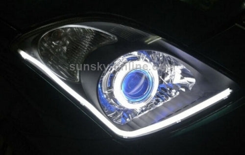 12V車載導光軟燈條，白光+黃光，長度：85厘米，2根一裝