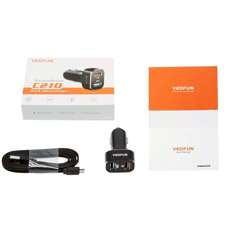 VEDFUN TurboDrive C210 快充3.0雙口USB車充