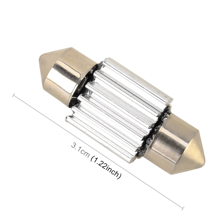 10 PCS 31mm DC12V / 1.7W / 7000K / 70LM 閱讀燈 帶2顆5050燈珠