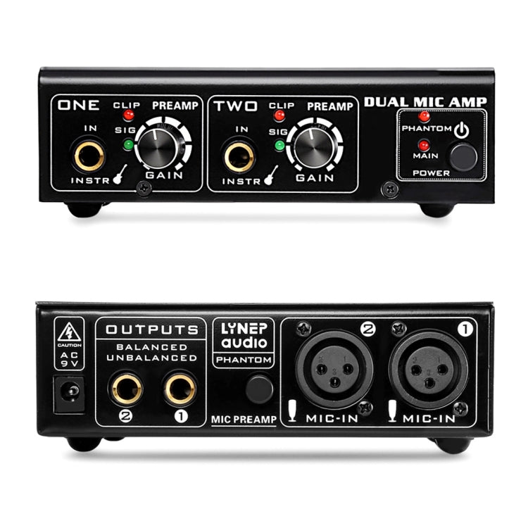 LINEPAUDIO A961雙路話筒放大器電吉它電貝司放大器