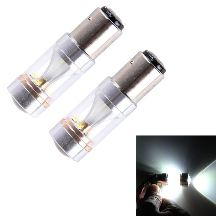 1157/BAY15D 30W 350 LM 6000K 6-CREE LED 汽車剎車燈 白光 DC 12V 一對