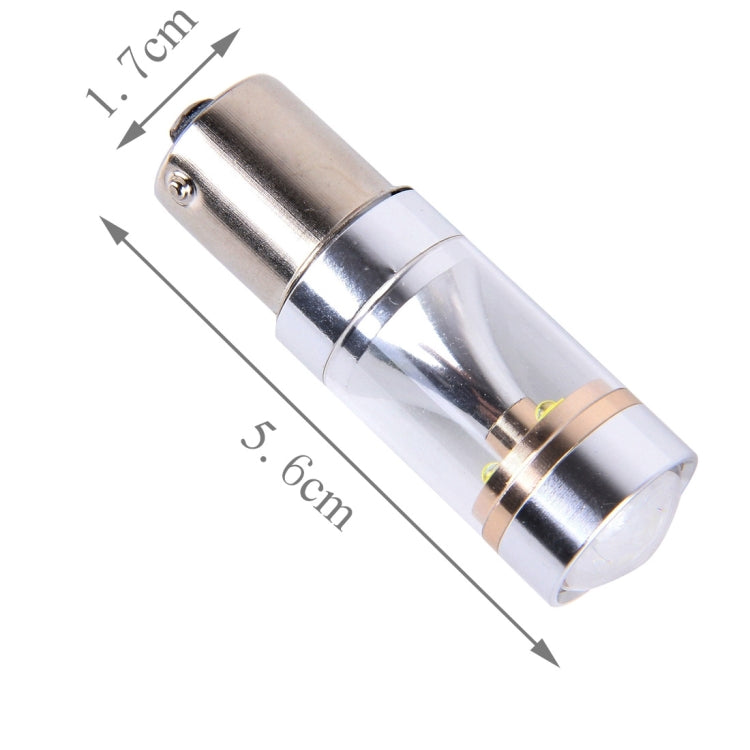 1156/BA15S 350LM 6000K 30W 6-CREE LED 汽車倒車燈/轉向燈 白光 DC 12V 一對