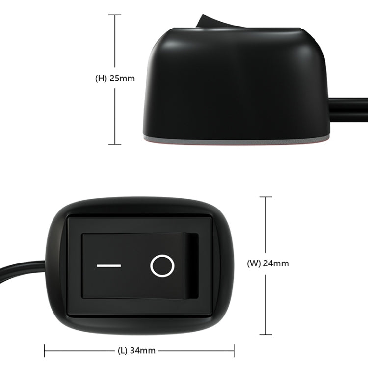 1m jtron 汽車 DIY 開關水滴形按鈕開關 DC 12 V 適用於霧燈/DRL/LED 燈條