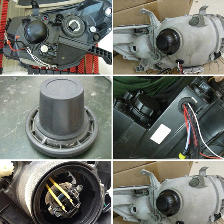 一對 K90通用型汽車大燈疝氣燈硅膠防塵罩，內徑9cm