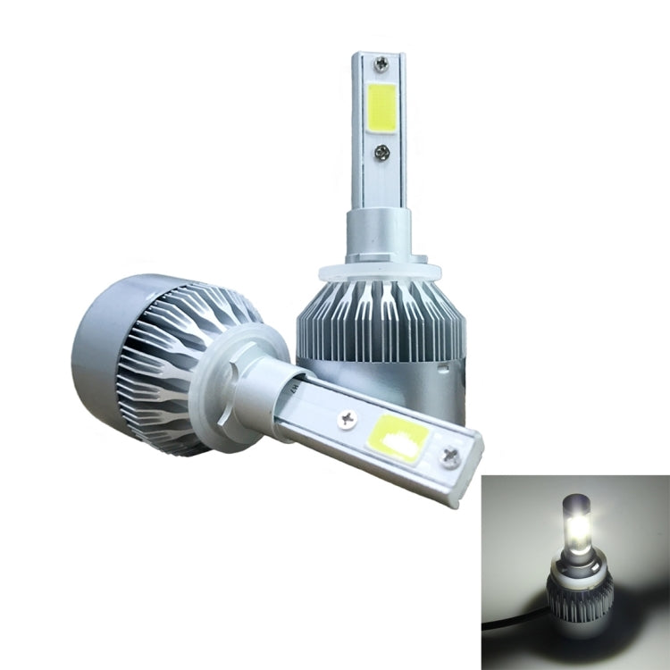 2pcs 880/881 18W 1800LM 6000K Waterproof IP68 Car Auto LED Headlight with 2 COB LED Lamps, DC 9-36V, 880/881