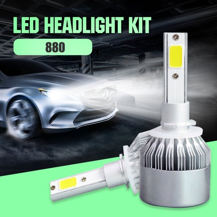 2pcs 880/881 18W 1800LM 6000K Waterproof IP68 Car Auto LED Headlight with 2 COB LED Lamps, DC 9-36V, 880/881