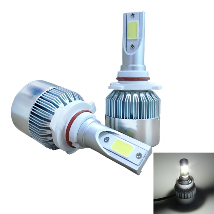 2pcs 9005 18W 1800LM 6000K Waterproof IP68 Car Auto LED Headlight with 2 COB LED Lamps, DC 9-36V, 9005